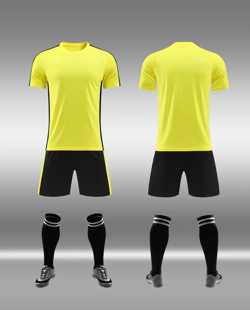 2024/25 High Quality Black/White Football Jersey Sets Kids Soccer Uniforms Youth Custom Soccer Team Jersey