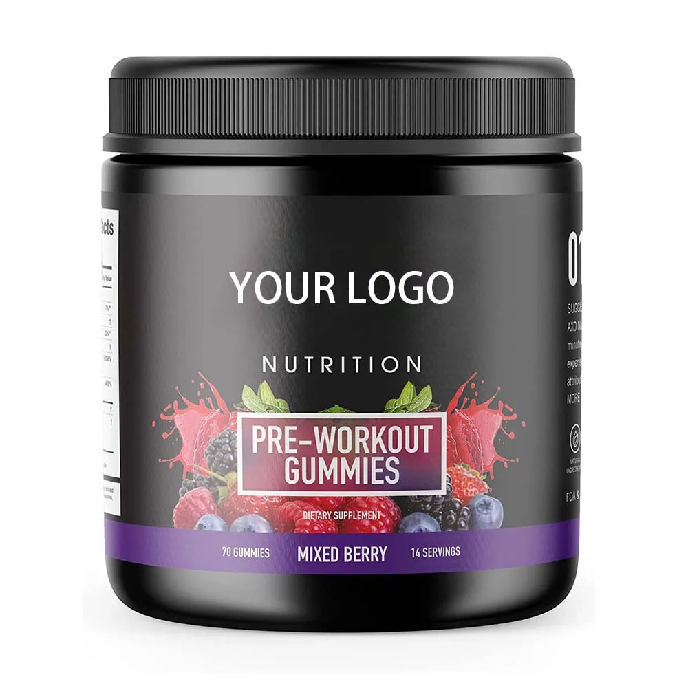 Private Label Sugar Free Coffee L-theanine Gummy Supplements With Vitamin B12 Boost Energy Bear Preworkout Gummies