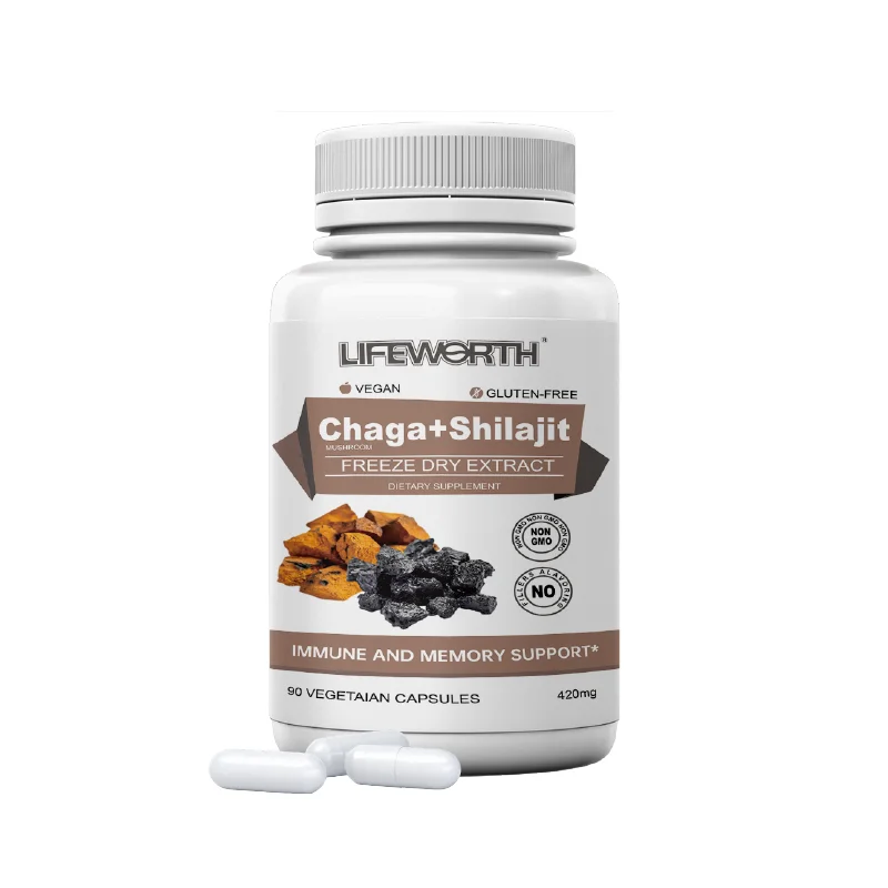 LIFEWORTH private label trace mineral salt with magnesium shilajit capsules Rich in Fulvic Acid shilajit extract powder