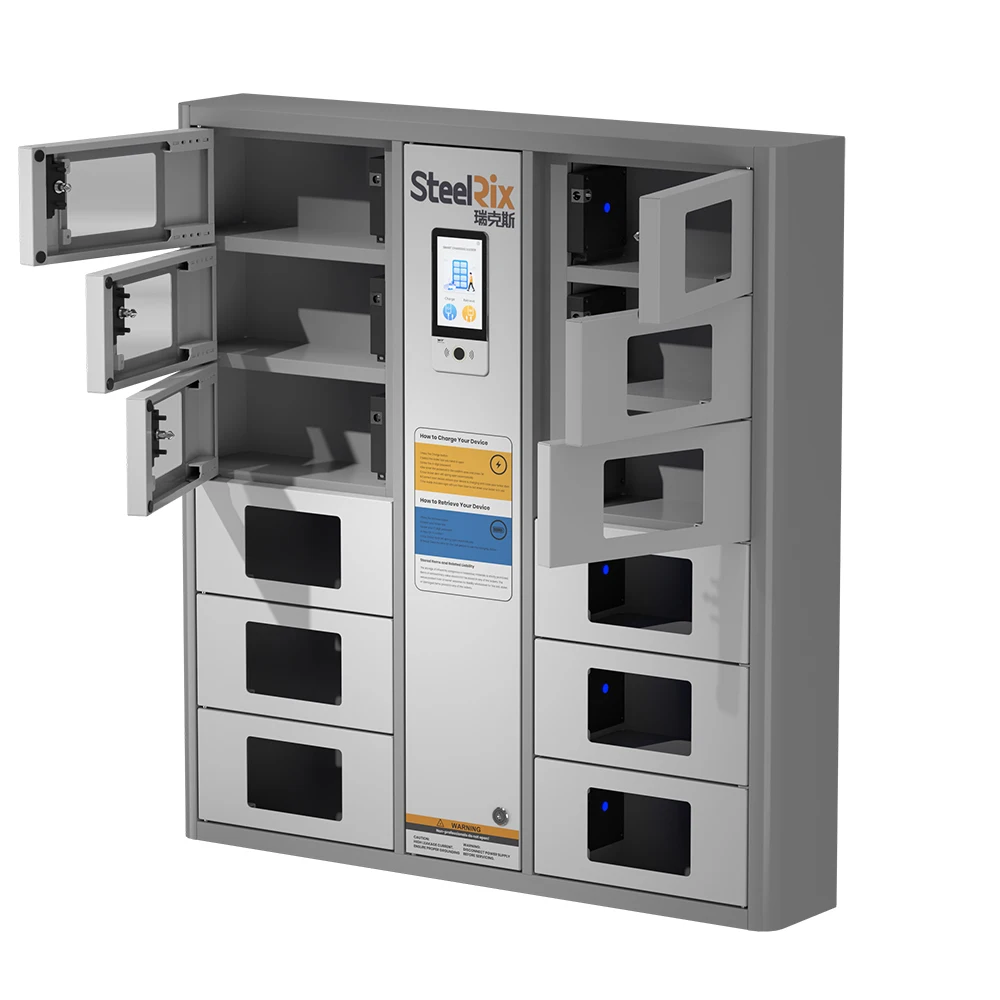 Wholesale Best Seller Gym Locker Cabinet 6 12 24 Door steel Charging Phone locker Employee Metal Lockers 6 12 24 Compartments