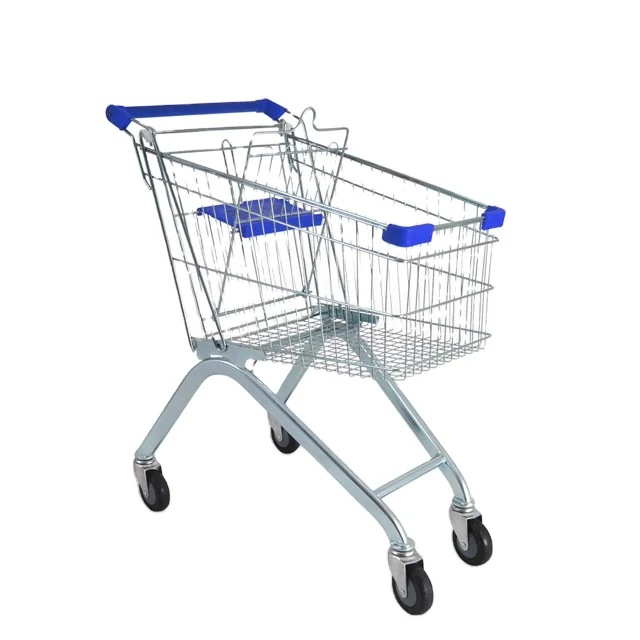 
Metal wholesale 150L supermarket shopping cart trolley hand push cart 