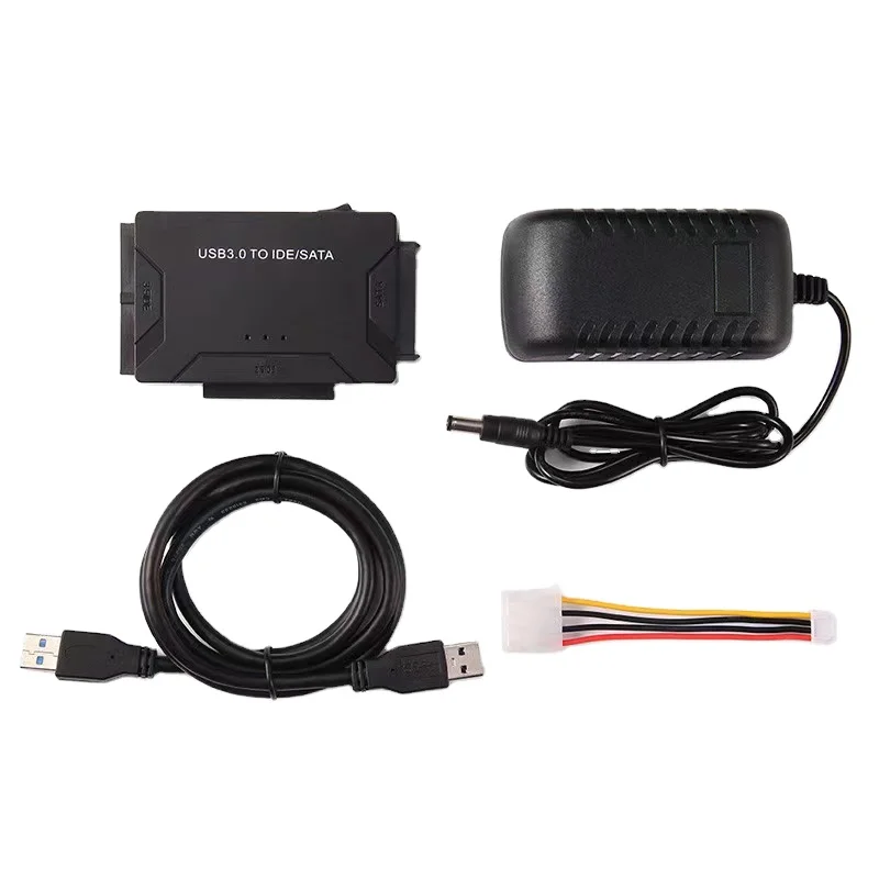2.5/3.5/5.25-inch desktop computer optical drive laptop SSD hard drive IDE/SATA 3-port easy drive cable to USB 3.0 with power su