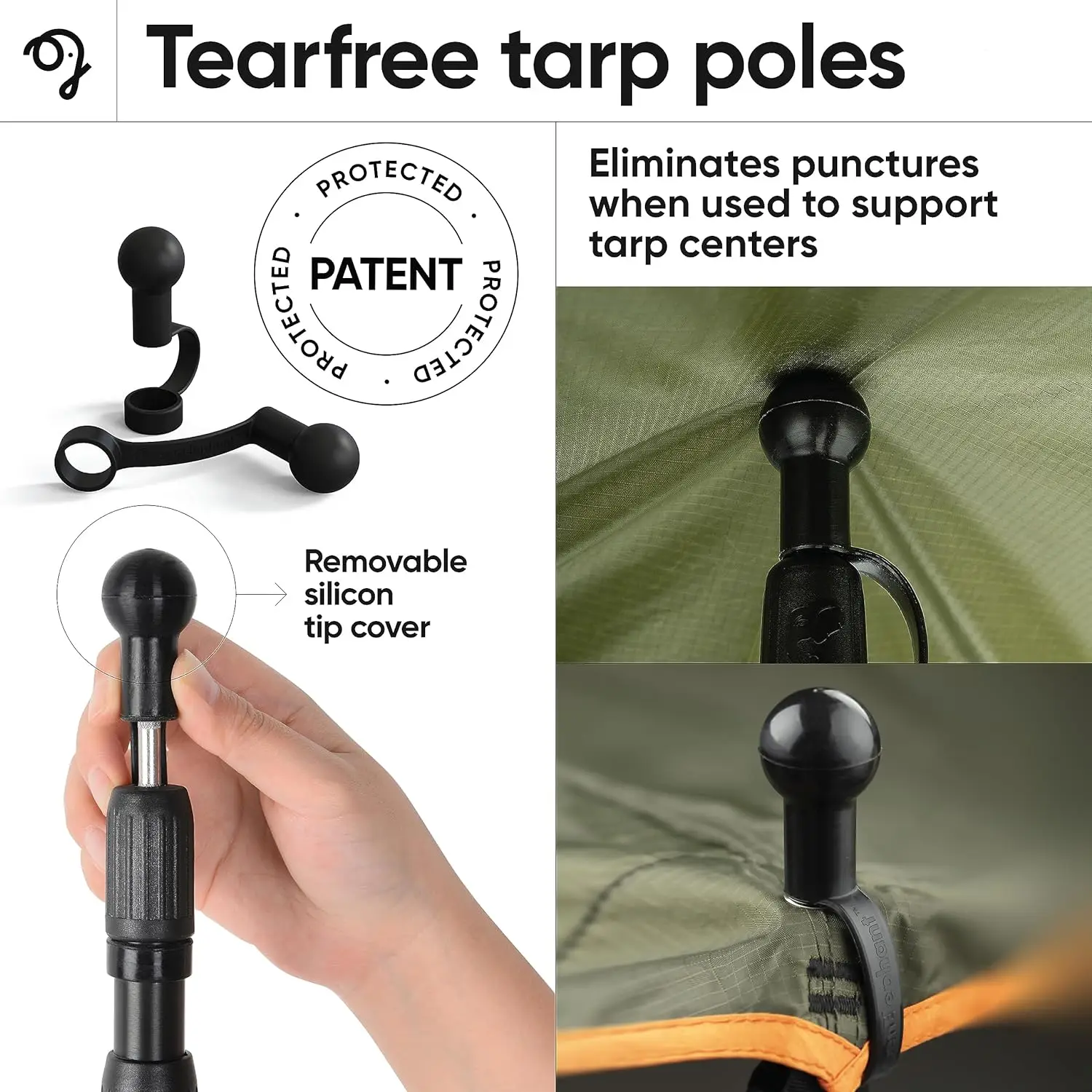 Portable Tent Poles for Outdoor Camping Backpacking Awning Tarp Poles