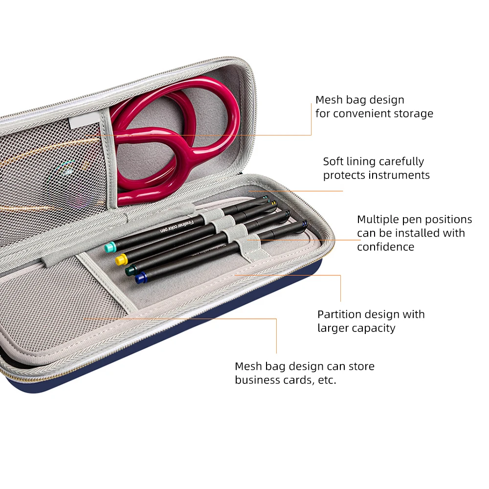 Custom EVA Hard Shell eva medical equitment box Portable  waterproof Carry Medical Bag eva stethoscope Diagnostic Tools Case