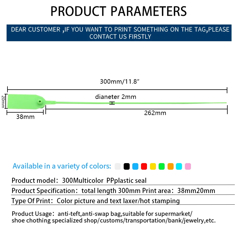 T Shirt Hoodie Zip Tie Pull OffWhite Label Custom Logo Personalization StockX Sneaker Label Plastic Security Seal Tags