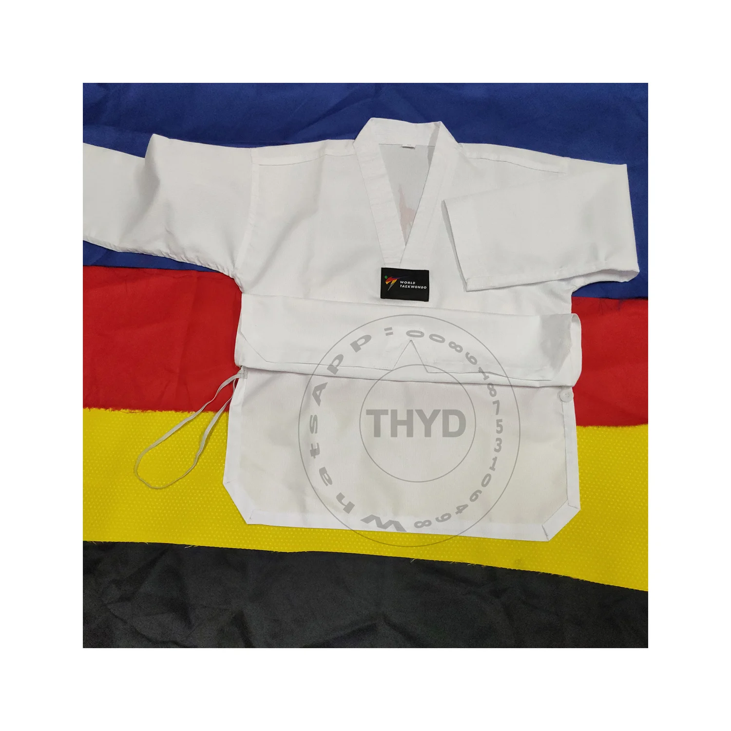 Gyeorugi WTF Professional star pattern White Collar Taekwondo Uniform taekwondo dobok