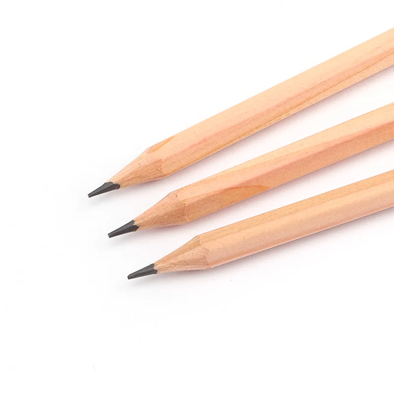 Cheap Filmed Wooden Hb Writing Pencil With Eraser Basswood Art Use Hexagonal 9h Sketch Pencil For Drawing Exam