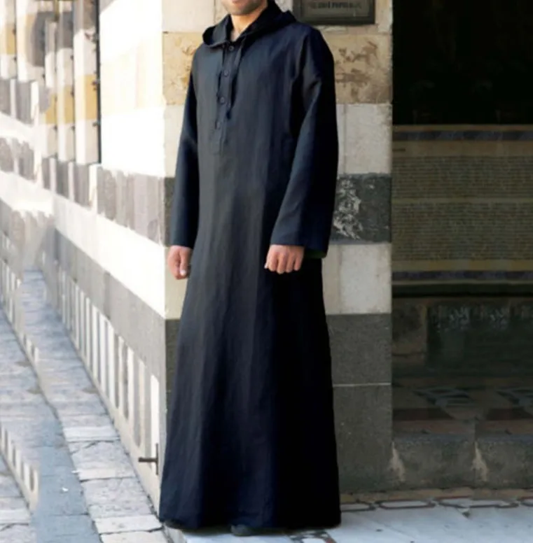 Custom Islamic Clothing Ethiopia Muslim Jelbya Abaya Plain Caftan Thobe Saudi Arabic Men Robe