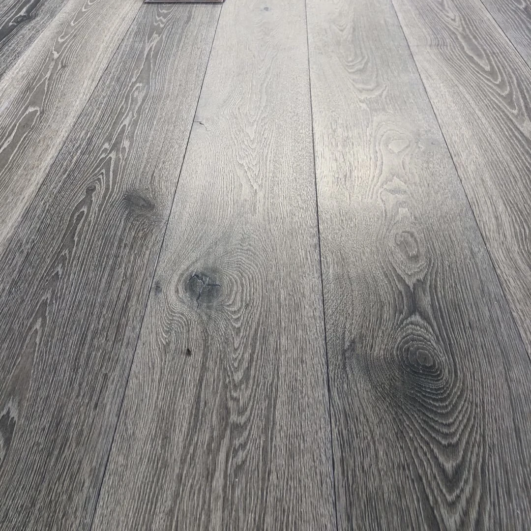 Euro Style 5G Click Brushed White Oak Parquet Timber Wood Flooring Chemical Reactive Stain Collection