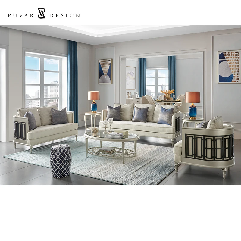 European Modern Home Luxury Villa Hotel Fabric Design Sectional Living Room Furniture Sofa Set