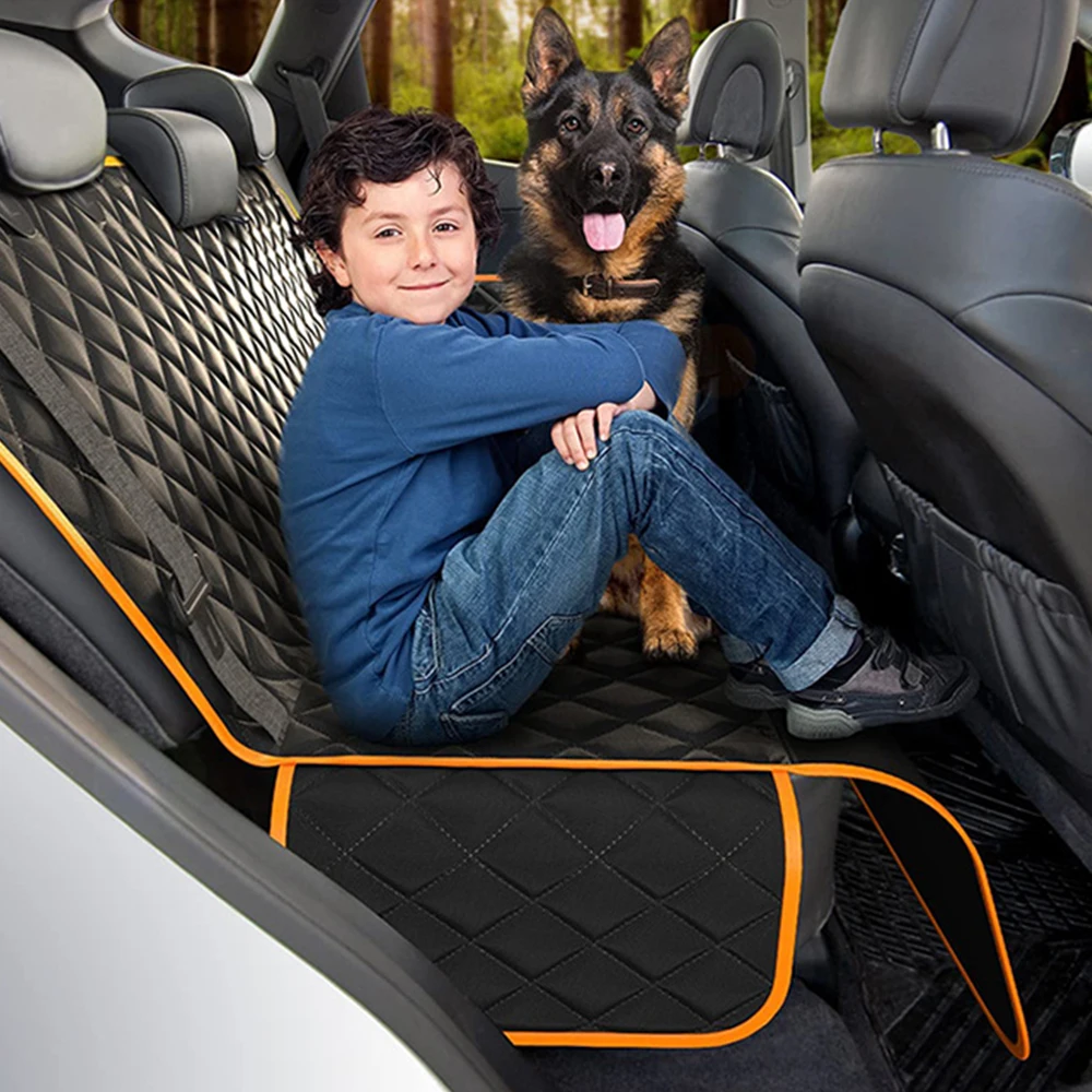 RTS Factory Custom Wholesale OEM 100% Waterproof Protect Pet Durable Nonslip Back Hammock Dog Car Seat Cover for dog back seat