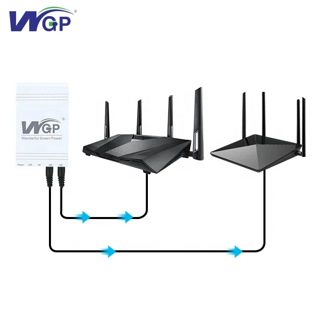  WGP original factory power bank ups 12v 5v wifi router ip camera with backup