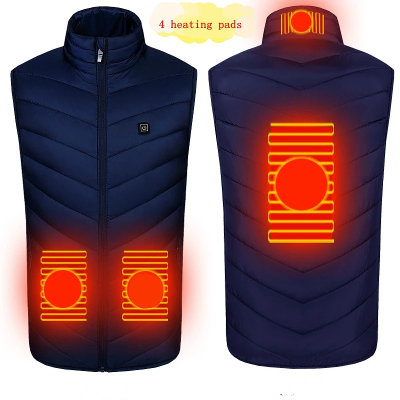 Electric Heated Vest Winter Season Unisex Warming Heating Vest Without Battery