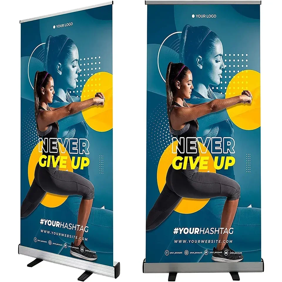 80x200cm New Arrival Portable Retractable Aluminum Roll up Banner Stand for Advertising Trade Show