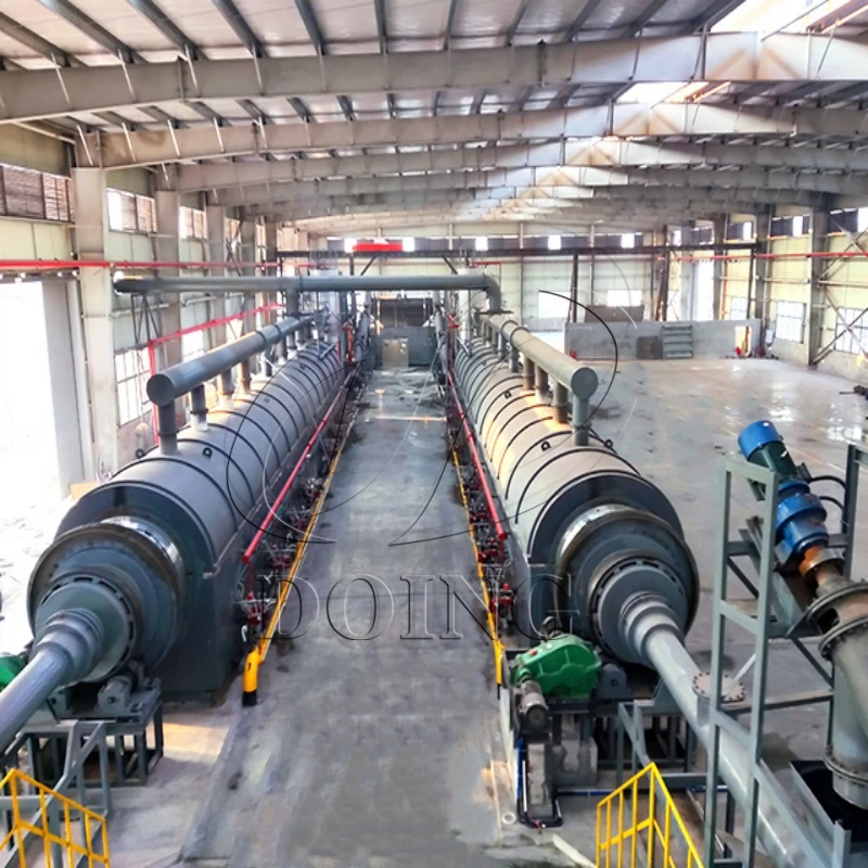 Large production line continuous pyrolysis machine Convert tire plastic to fuel oil recycling pyrolysis oven with high oil yield