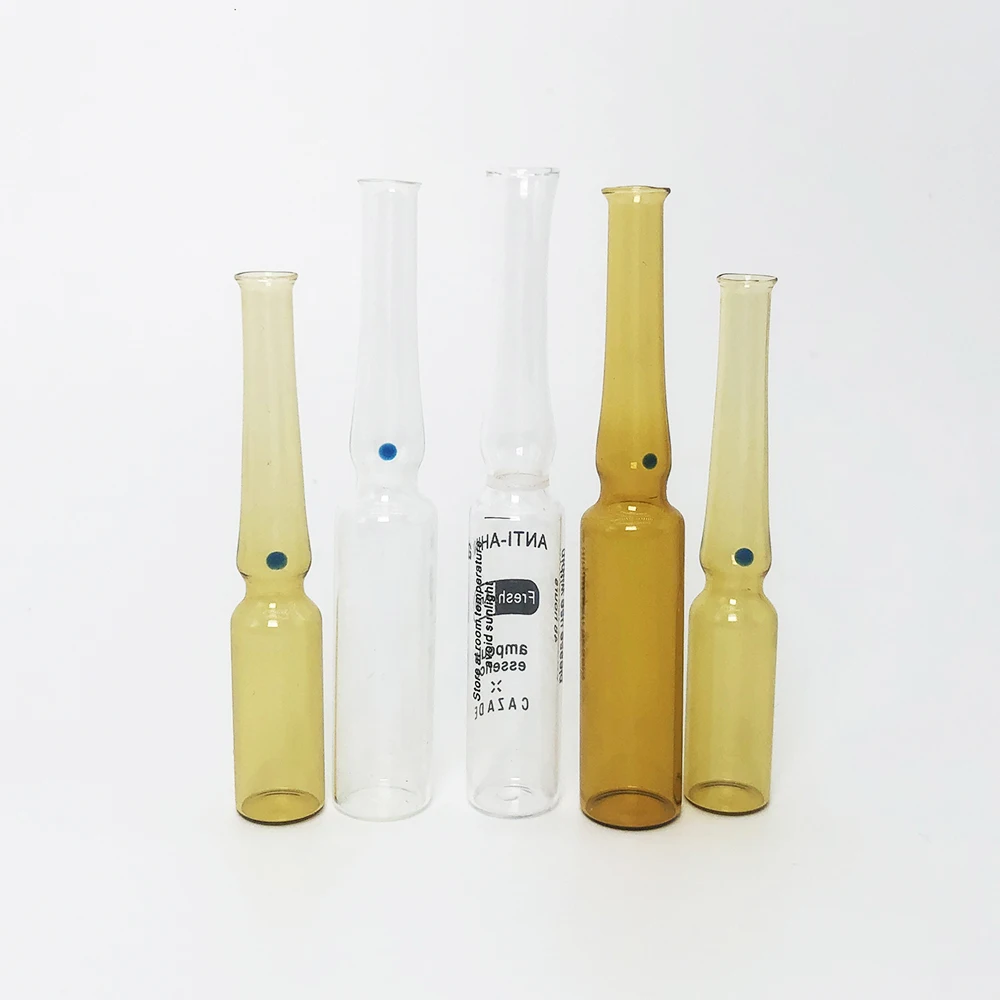 LOW BOROSILICATE 1ML 2ML 3ML 5ML 10ML CLEAR GLASS AMPOULE CHINESE YBB STANDARD WITH OPC GLASS AMPOULE FOR PHARMACEUTICAL PACKAGE