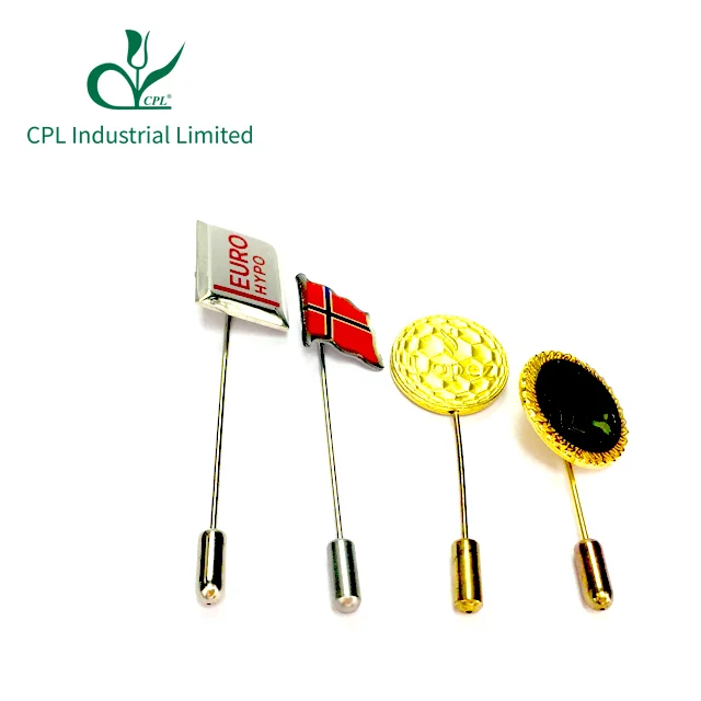 Best selling custom fashionable pin Badge lapel Flower Gold plated metal Brooch Pin Suit