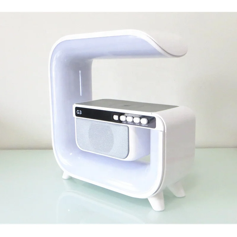Lonvel New Arrival Sound Machine Smart Light Atmosphere Lamp G3 Speaker Wireless Charging Station TF Card Play USB Play AUX Play