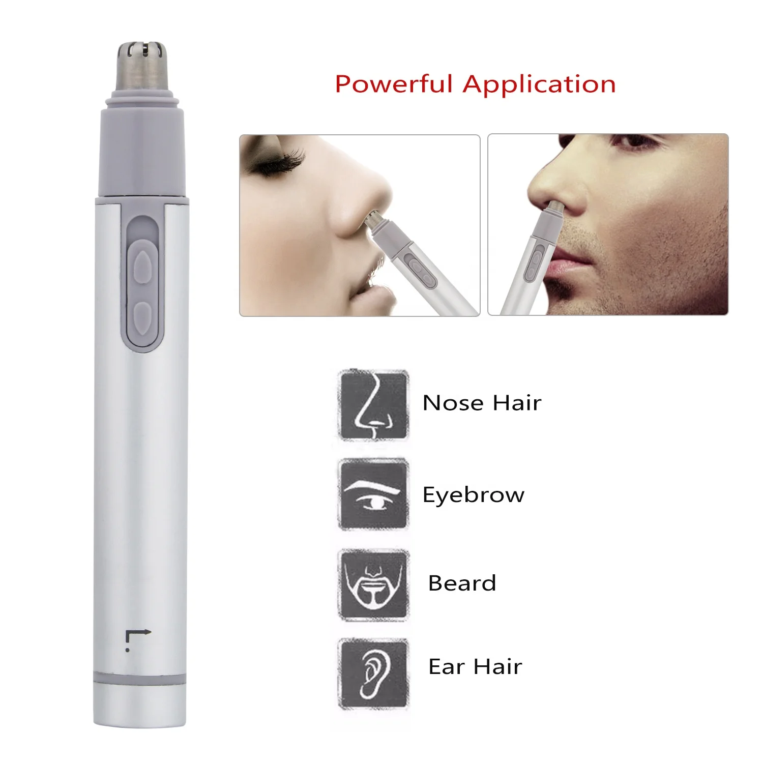 Nose & Ear Hair Trimmer Electric Nose Hair Trimmer Travel Mini Nose Hair Groomer AE-822