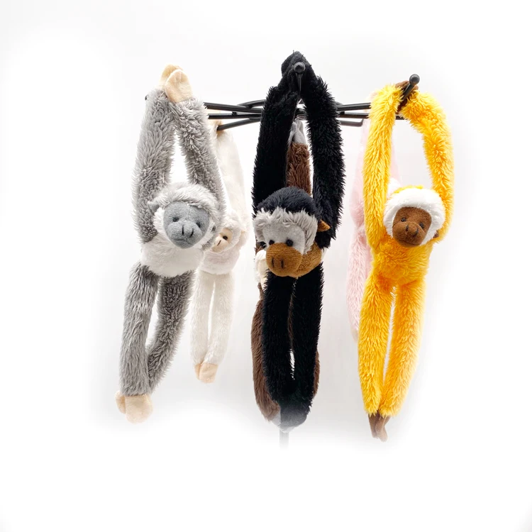 custom soft toy long tail long arms and legs magnet  rhesus monkey refrigerator magnets plush fridge magnet monkey