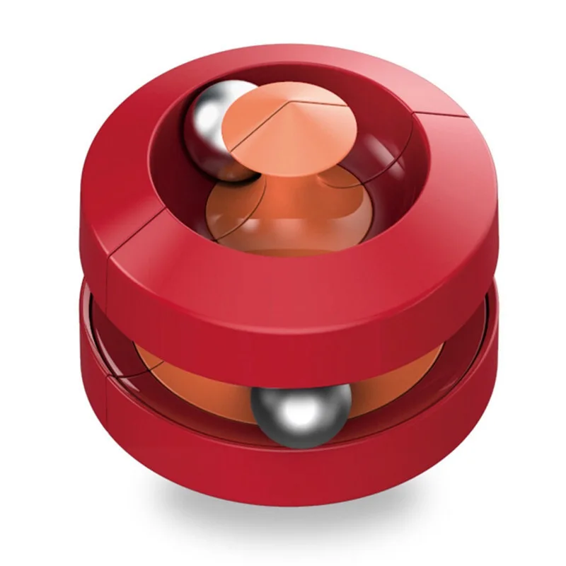 Newly designed stress-relieving toy, cube puzzle. Stress-relieving toy, rotating ball track. Metal rotating marble track cube