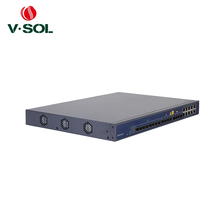 China Supplied FTTH EPON 1U 19inch L3 Route 8 SFP or SFP+ and 8GE UPLINK 8 PON Ports 1:64 Splitting Ratio GEPON OLT with CLI