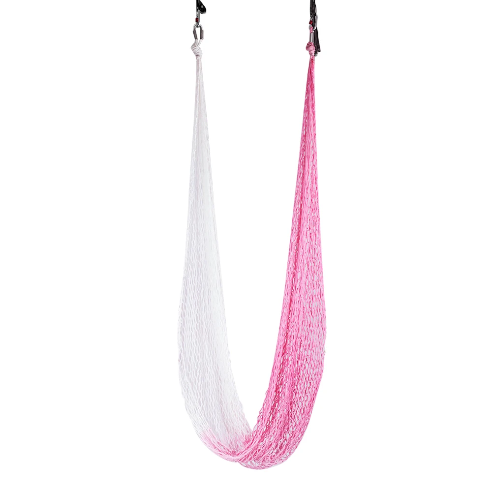 
Aerial Yoga Hammock fishing Net 100% Polyester Gradient Pink for Circus, Acrobatics, Aerial Yoga Apparatus 