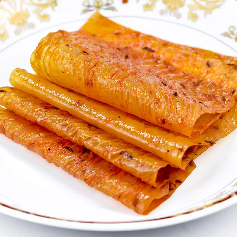 China spicy gluten noodles snacks box packaging total 100 bags