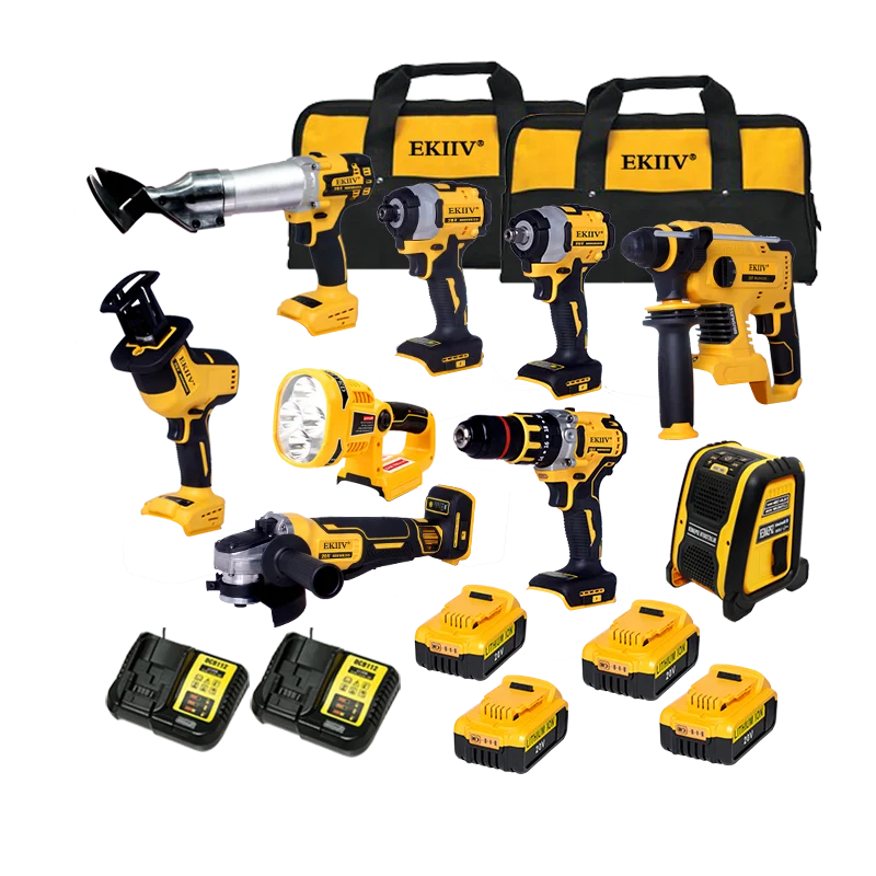 Tool sets electric 21v Portable Cordless Lithium Electric Tool 4-piece N in 1 electrical tool kit set