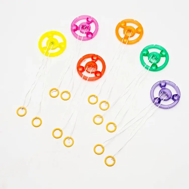 Wholesale cheap classic kids toy luminescent Pull Rope LED flywheel toy for kids