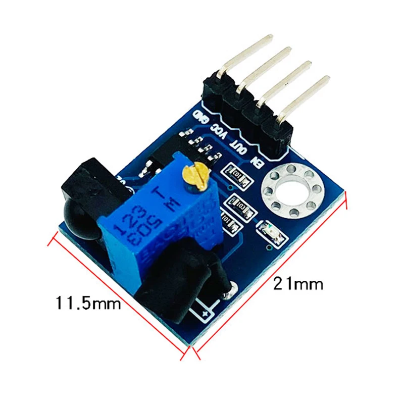 Инфракрасный модуль обхода препятствий, датчик/переключатель 38 кГц 2-120 см, регулируемый