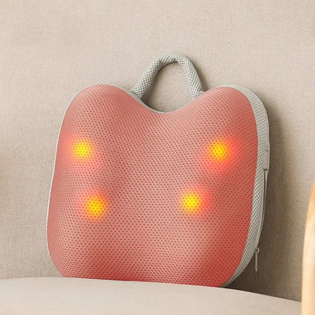 New Products Full Body Relaxing Massage Home Office Red Light Heating Health Care Heating Intelligent Shiatsu Massage Pillow