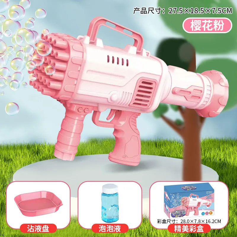 42 Holes Bubble Bazooka Hot Selling Blower Gun Rocket Automatic Bubble Launcher Machine Gun Toys Bazooka Bubble Gun