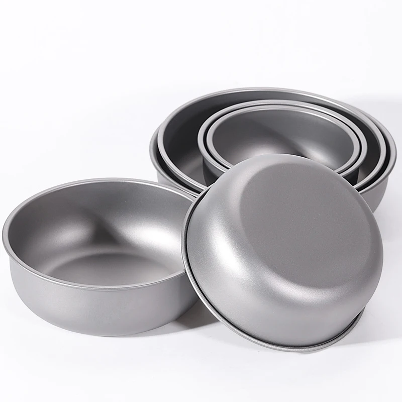 Picnic Lightweight Pan Titanium Cookware Plate Dishes Round Outdoor Camping Dish Titanium Bowl