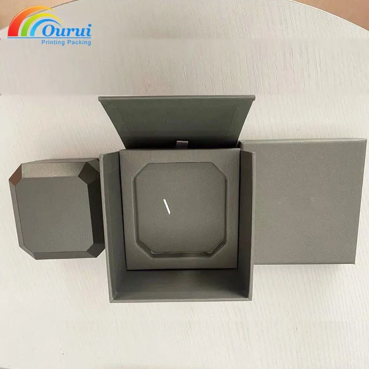Customized style original diamond design low luxury elegant jewelry box full set of accessories brand jewelry box ring box
