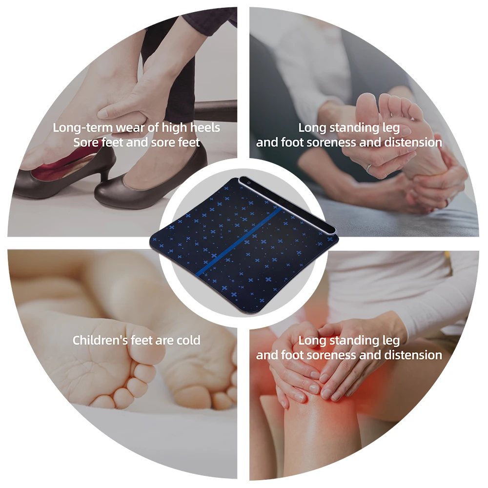 Physiotherapy Foldable Electric Ems Foot Massage Pad Muscle Acupoints Stimulator Ems Bioelectric Acupoints Massager Mat