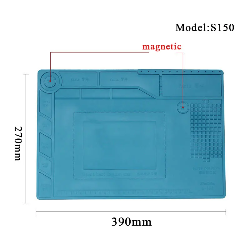 welding repair silicone pad Heat Insulation Silicone Pad Phone Computer Repair Hot Air Gun Station Mat BGA Soldering Repair Tool