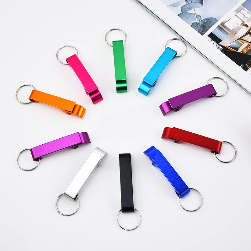 Wholesale Muliti Color Wine Bottle Opener Keychain Multifunction Metal Bear Bottle Opener Keychain With Custom LOGO