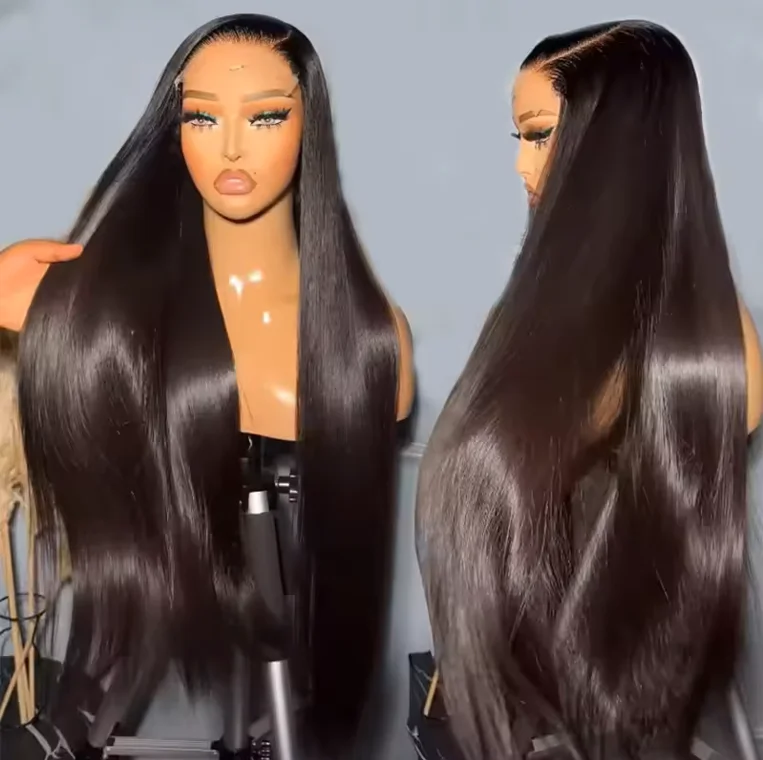 Wholesale Natural Cuticle Aligned Human Hair Lace Front Wigs Cheap Bone Straight 12A Virgin Raw Indian Hair HD Lace Frontal Wig