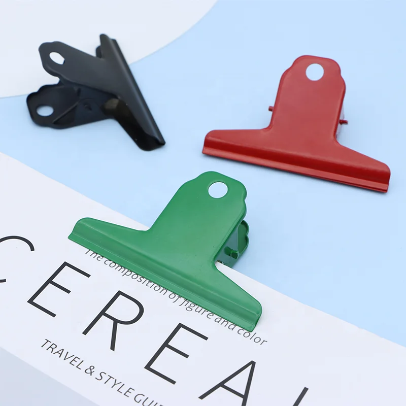 Custom different colors 75mm metal jumbo giant bulldog clip