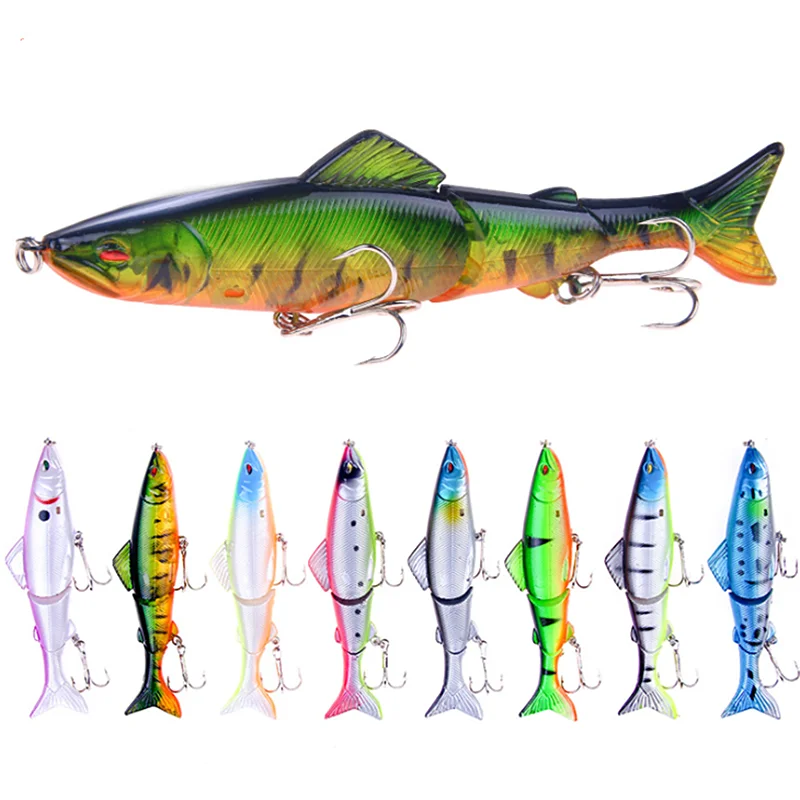 130mm 18.5g 3 Sections  jointed  Fishing Lures Artificial Hard Bait Fishing Bass Trolling Pike Carp Fishing Tools Lure