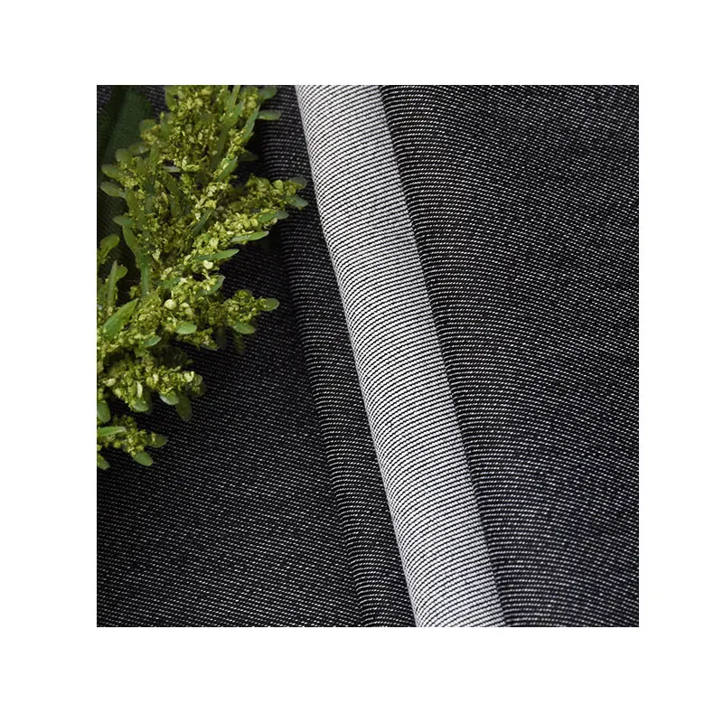 Hemp Gray Black Fabric Functional Fabric Cotton Polyester Stretch Twill  Fabric