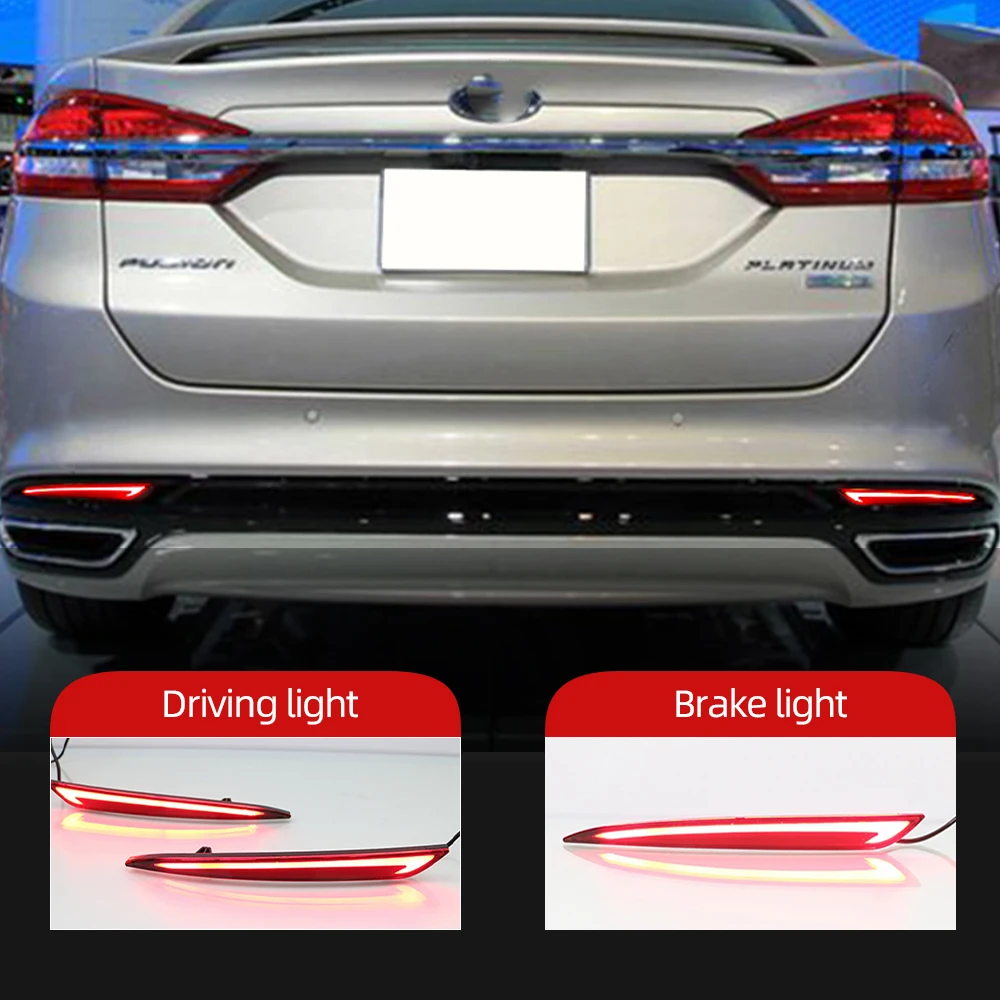  Отражатель для Ford Mondeo Fusion 2013 2014 2015 2016 2017 2018 светодиодный бампер задний противотуманный фонарь стоп-сигнал сигнал