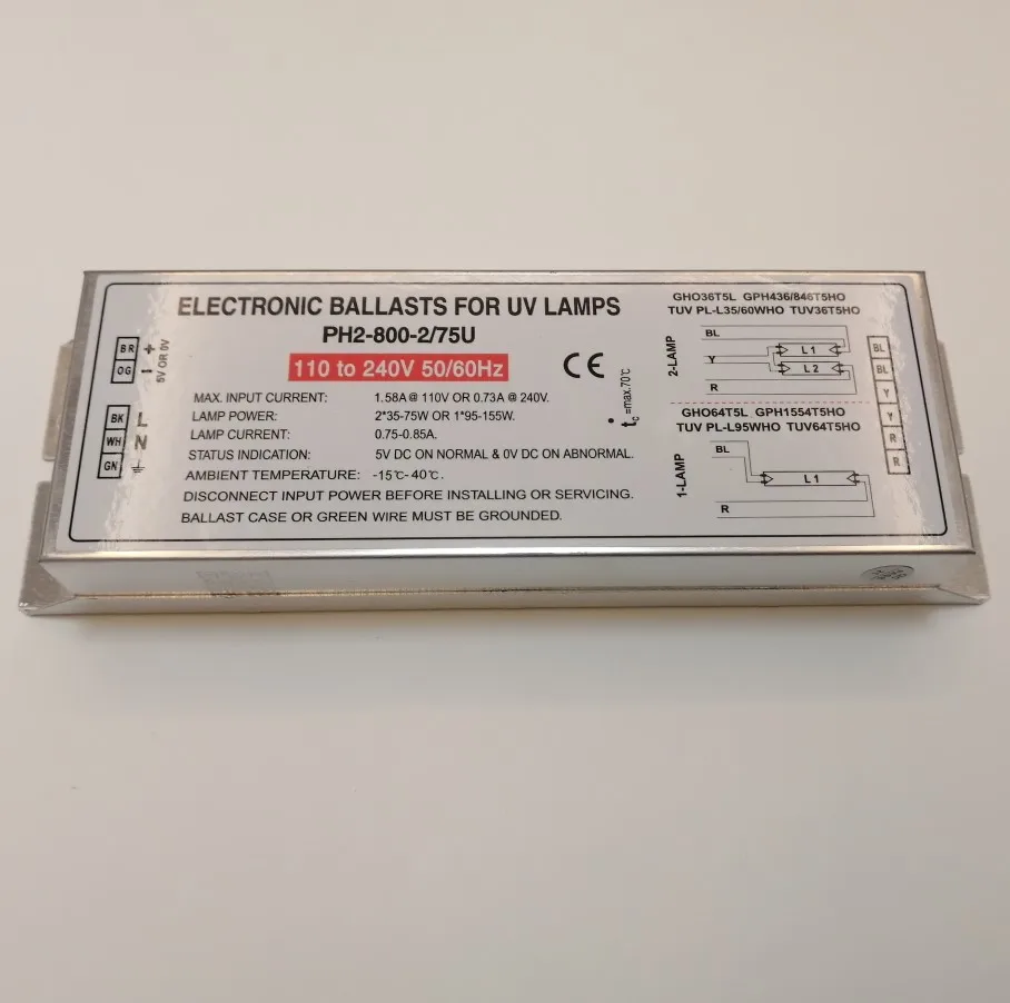 UV electronic ballast drive two lamps 110v-240v  used PLL18w 36w 55w 60w 800mA 425mA germicidal lamp driver