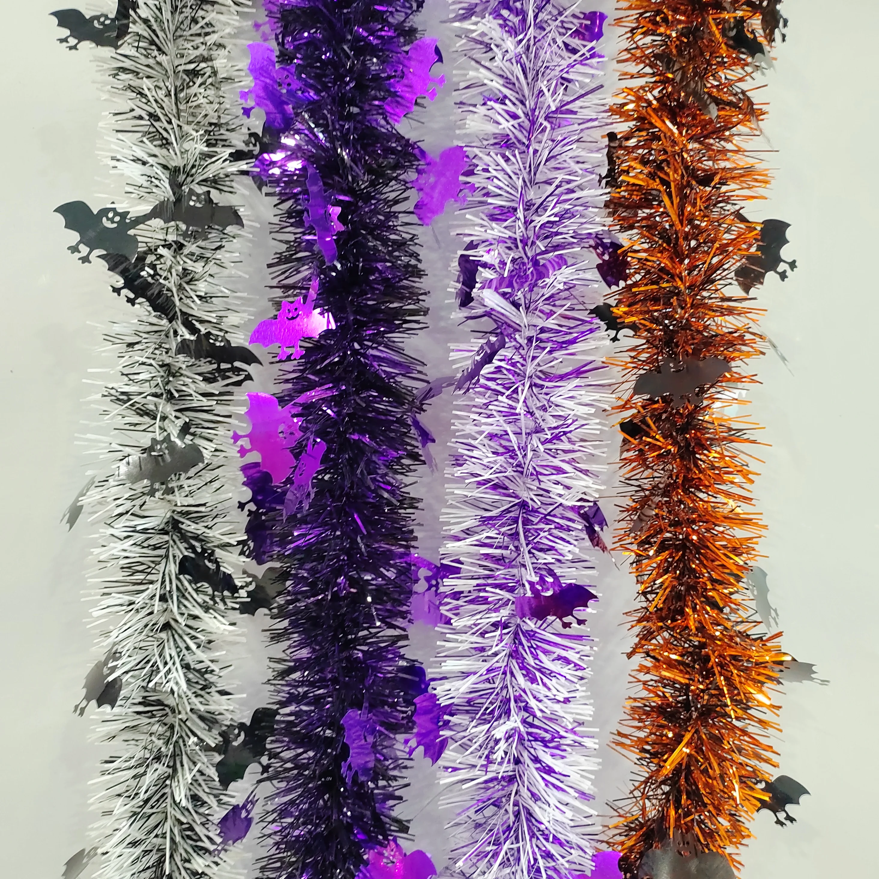 Outdoor party decoration column bat tinsel garland halloween stair handrail decoration garland