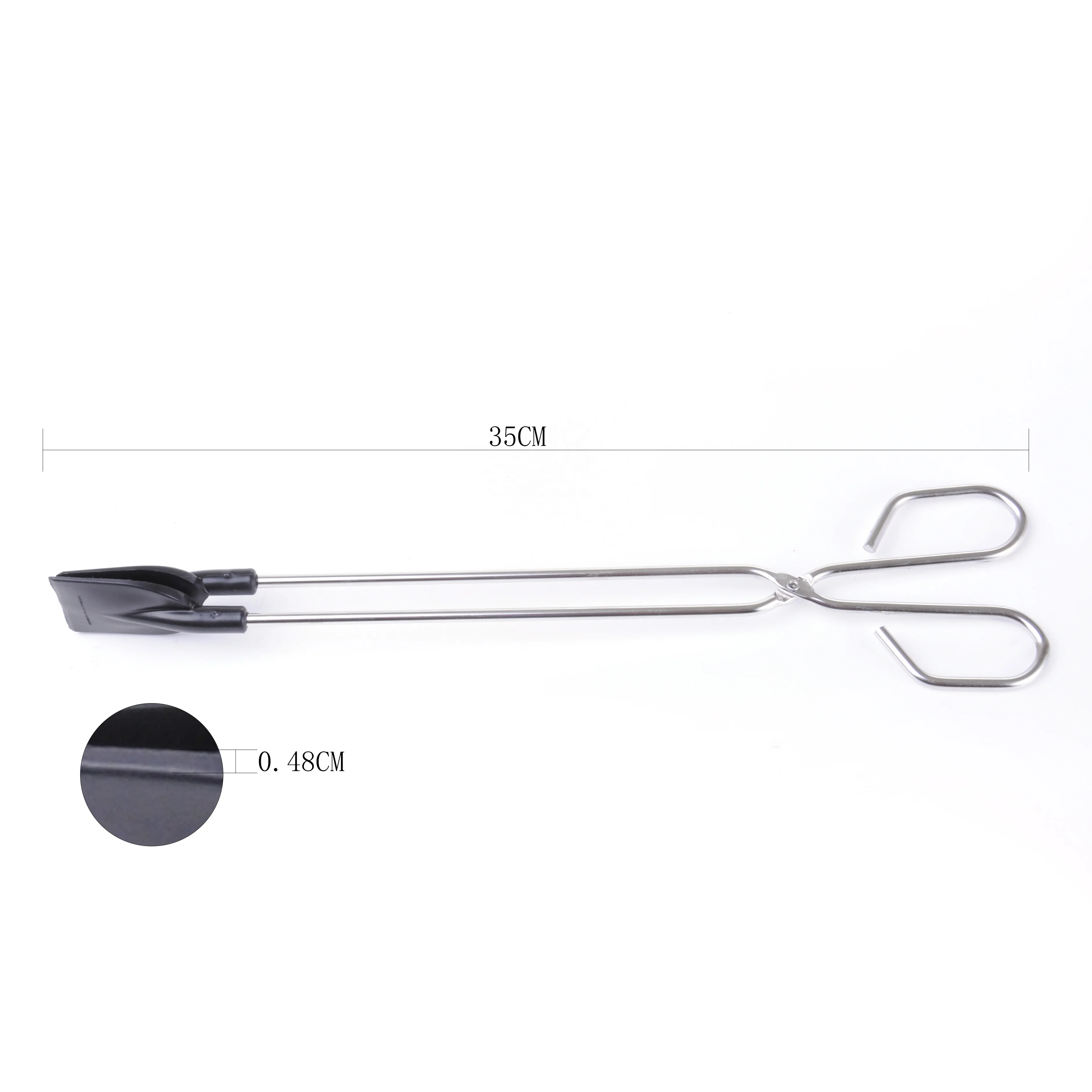 Long Scissor Tongs Metal Barbecue Grilling Tongs with Nylon Tips