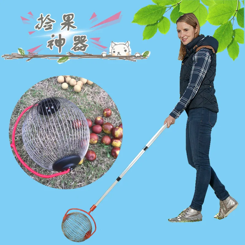 High altitude telescopic pole long handle garden basket  apple fruit picker for fruit garden