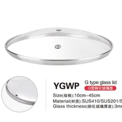 Дешевая крышка из закаленного стекла 14-45 см типа G и стеклянная крышка для сковороды