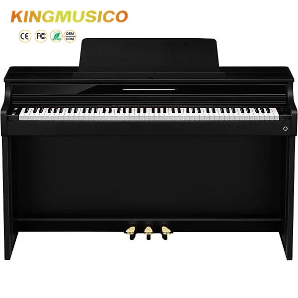 Black Digital Grand Piano Keyboard Electronic Grand Piano 88 Keys Digital Piano with MIDI and USB