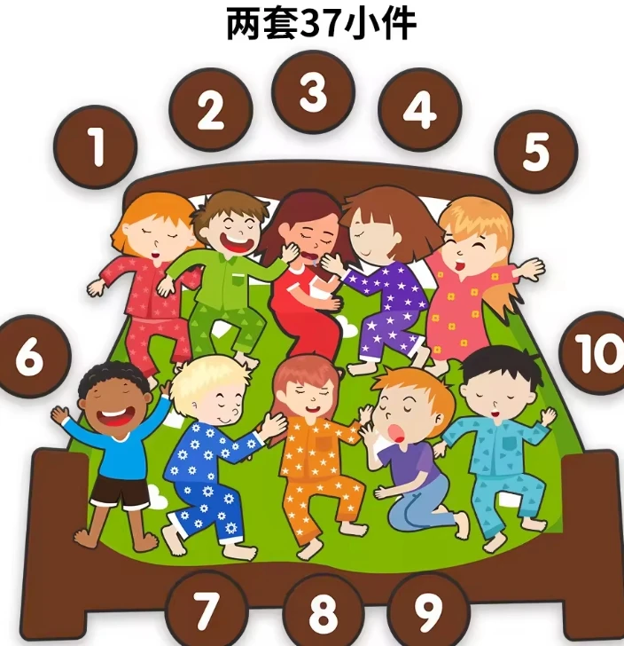 2024 New Style Unisex Lap Felt Flannel Board Interactive Educational Stories Play Set for Toddlers